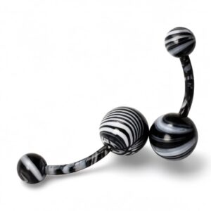 marble belly ring