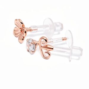 clear top plastic flatback earings