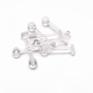 clear top plastic flatback earings