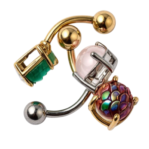 mermaid belly rings (gold/silver)